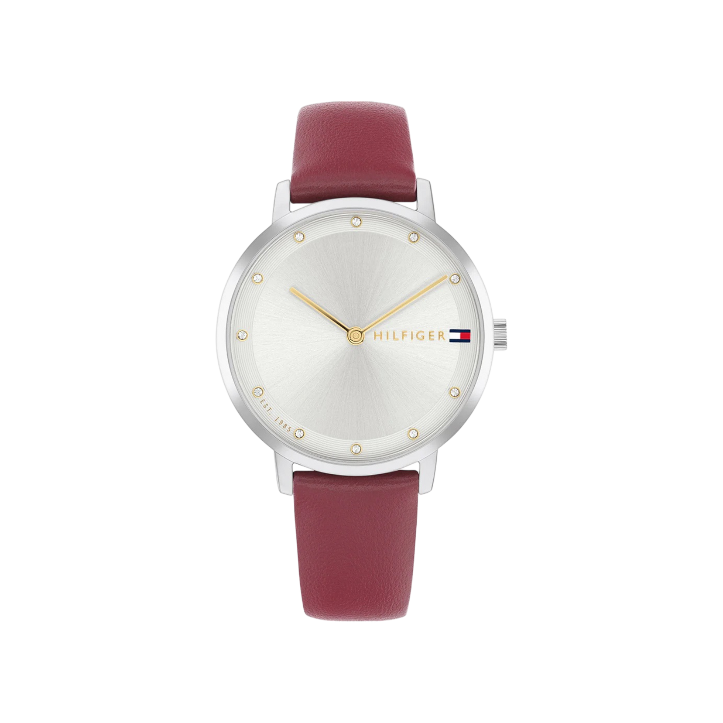 Tommy Hilfiger Pippa Women's White & Red Leather Strap Watch 35mm