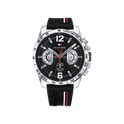 Tommy Hilfiger Decker Men's Black Silicone Strap Watch 46mm