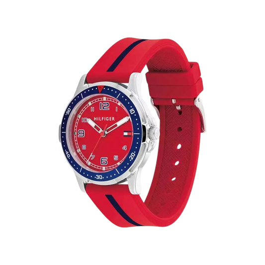 Tommy Hilfiger Kids Youth's Red Silicone Strap Watch 34mm