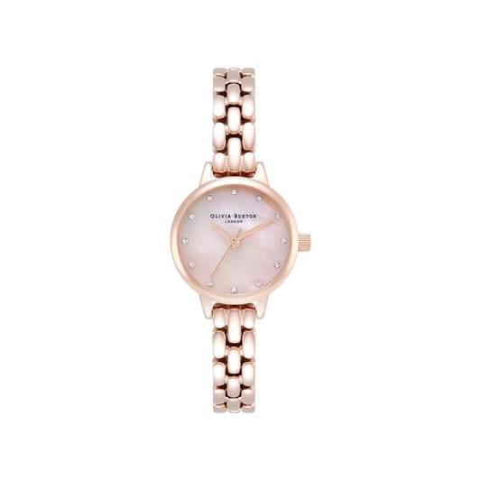 Olivia Burton Classic 23mm Mother of Pearl & Rose Gold Bracelet Watch