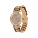 Olivia Burton Signature 34mm Floral T-Bar Grey & Carnation Gold Bracelet Watch