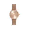 Olivia Burton Signature 28mm Bee Ultra Slim Carnation Gold Mesh Watch