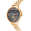 Olivia Burton Varsity 34mm Floral Gold Bracelet Watch