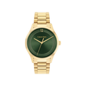 Calvin Klein Iconic Unisex Green Dial & Gold Bracelet Strap Watch 40mm