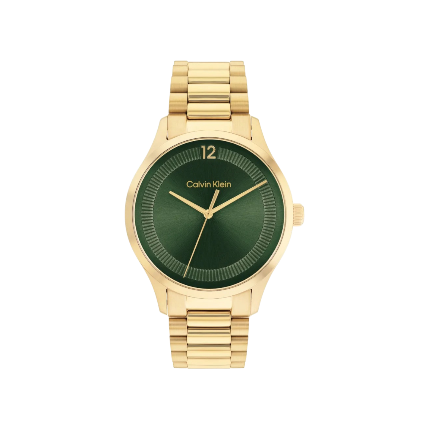 Calvin Klein Iconic Unisex Green Dial & Gold Bracelet Strap Watch 40mm