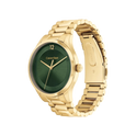 Calvin Klein Iconic Unisex Green Dial & Gold Bracelet Strap Watch 40mm