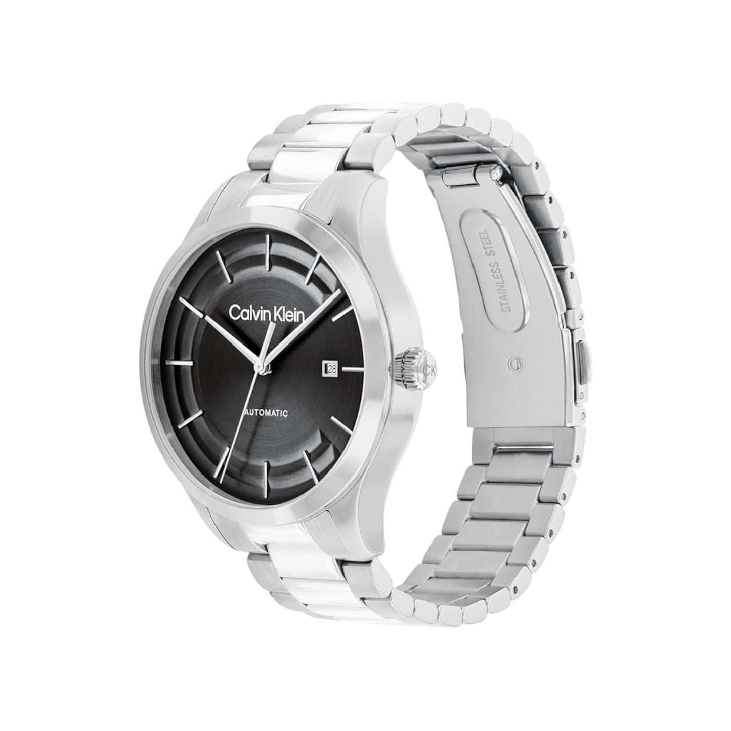 Calvin Klein Iconic Men's Black Dial & Silver Bracelet Strap Watch 40mm