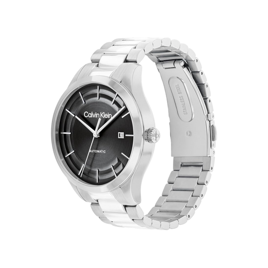 Calvin Klein Iconic Men's Black Dial & Silver Bracelet Strap Watch 40mm