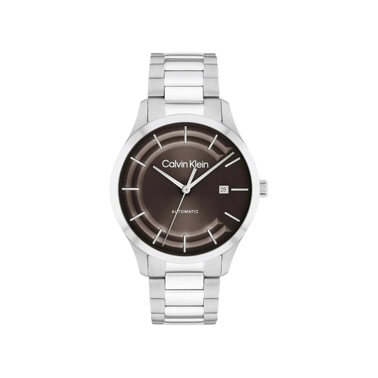 Calvin Klein Iconic Men's Brown Dial & Silver Bracelet Strap Watch 40mm