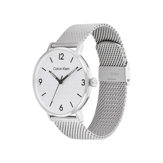 Calvin Klein Modern Men's Silver Mesh Strap Watch 42mm