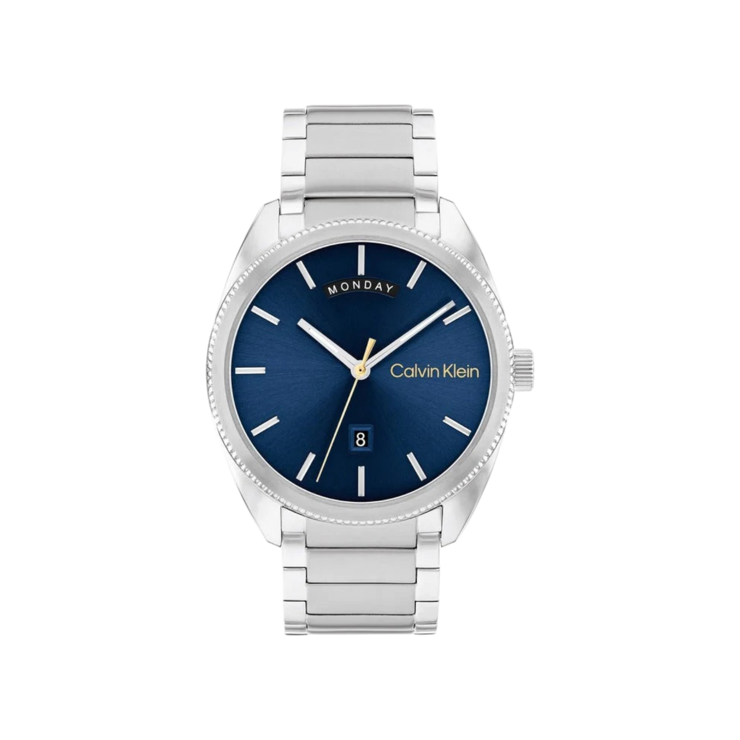 Calvin Klein Progress Men's Blue Dial & Silver Bracelet Strap Watch 42mm
