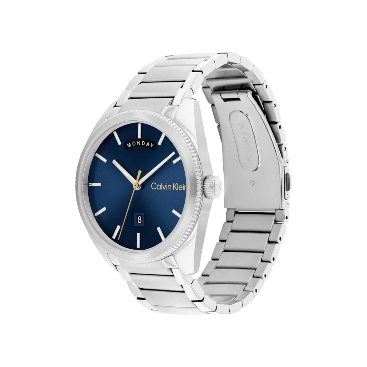 Calvin Klein Progress Men's Blue Dial & Silver Bracelet Strap Watch 42mm
