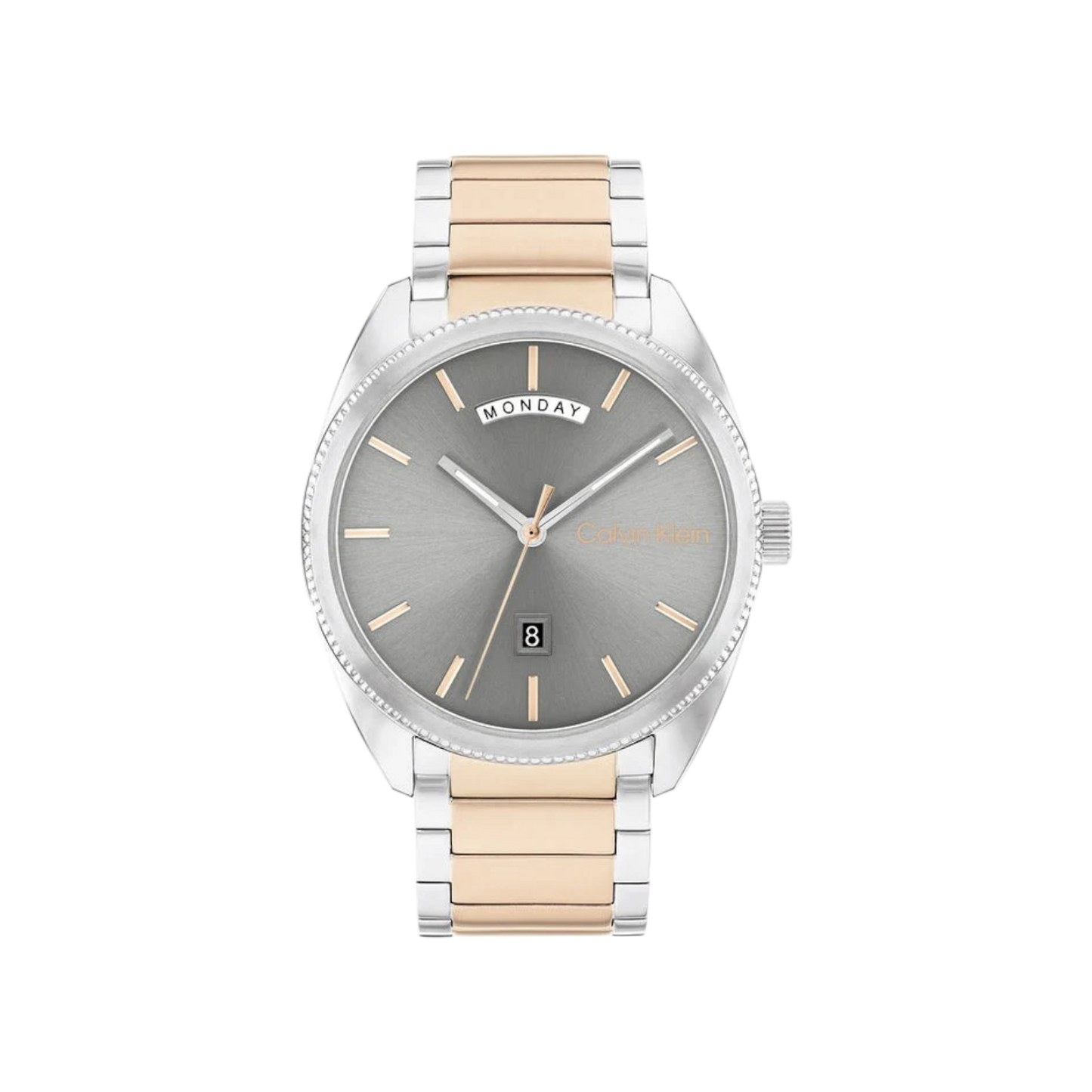 Calvin Klein Progress Men's Silver Dial & Two Tone Bracelet Strap Watch 42mm