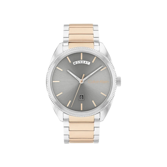 Calvin Klein Progress Men's Silver Dial & Two Tone Bracelet Strap Watch 42mm