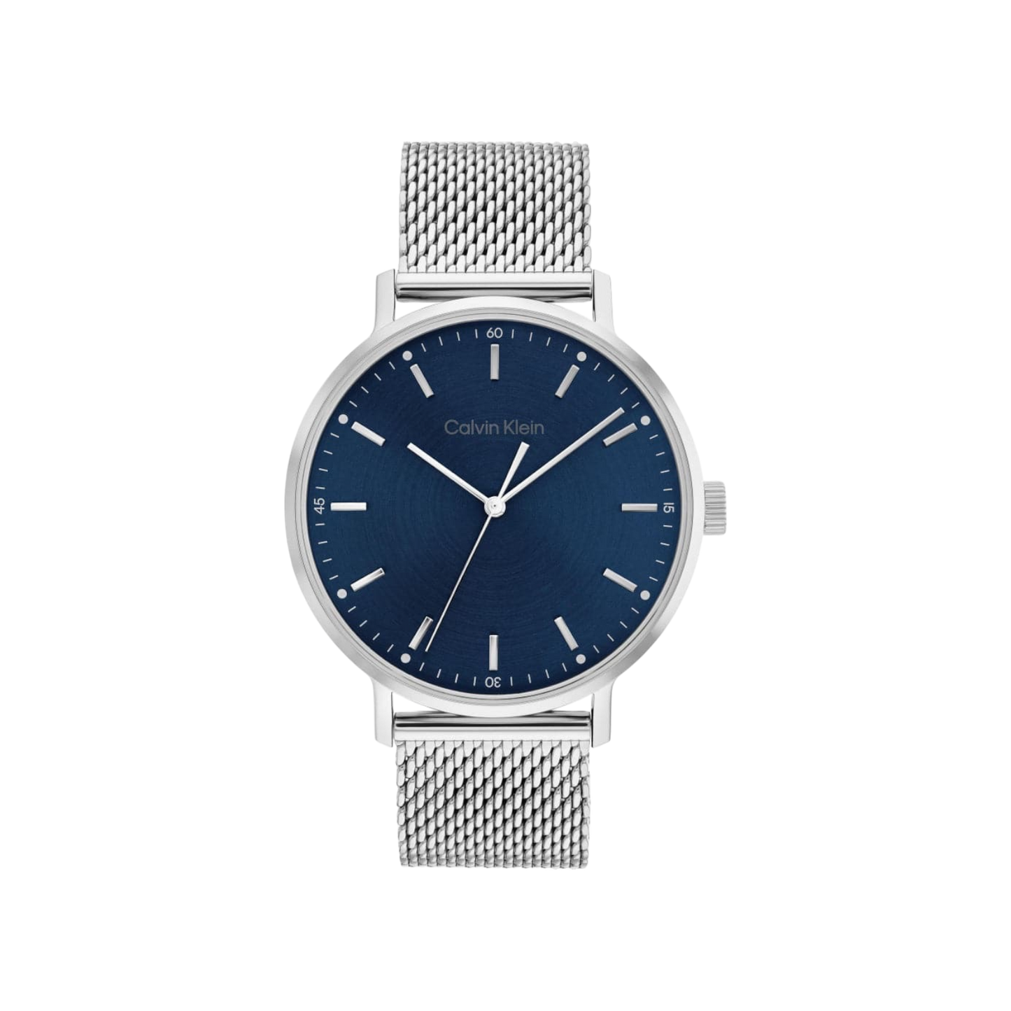 Calvin Klein Modern Men's Blue Dial & Silver Mesh Strap Watch 42mm