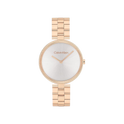 Calvin Klein Gleam Women's Silver Dial & Rose Gold Bracelet Strap Watch 32mm