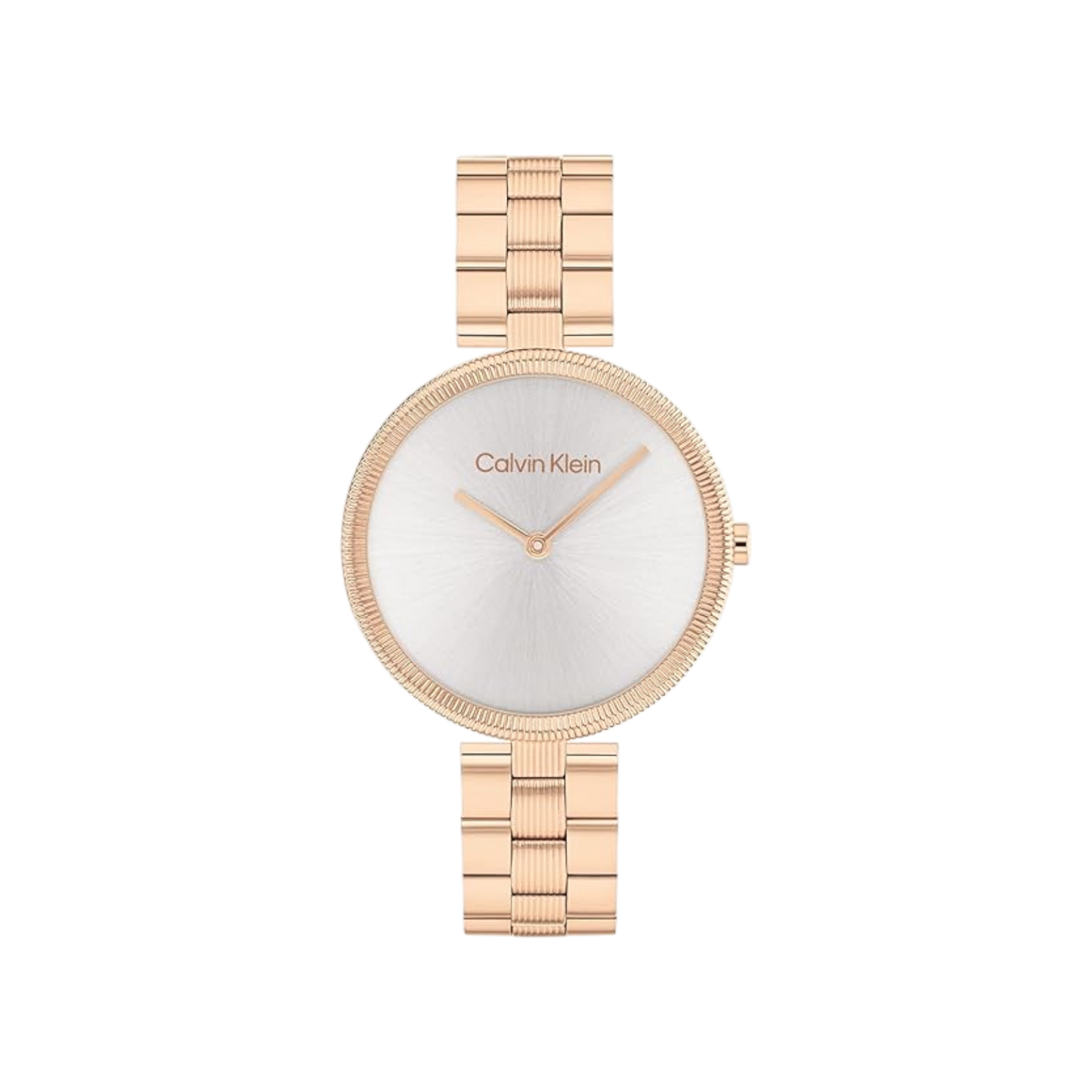 Calvin Klein Gleam Women's Silver Dial & Rose Gold Bracelet Strap Watch 32mm
