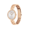 Calvin Klein Gleam Women's Silver Dial & Rose Gold Bracelet Strap Watch 32mm