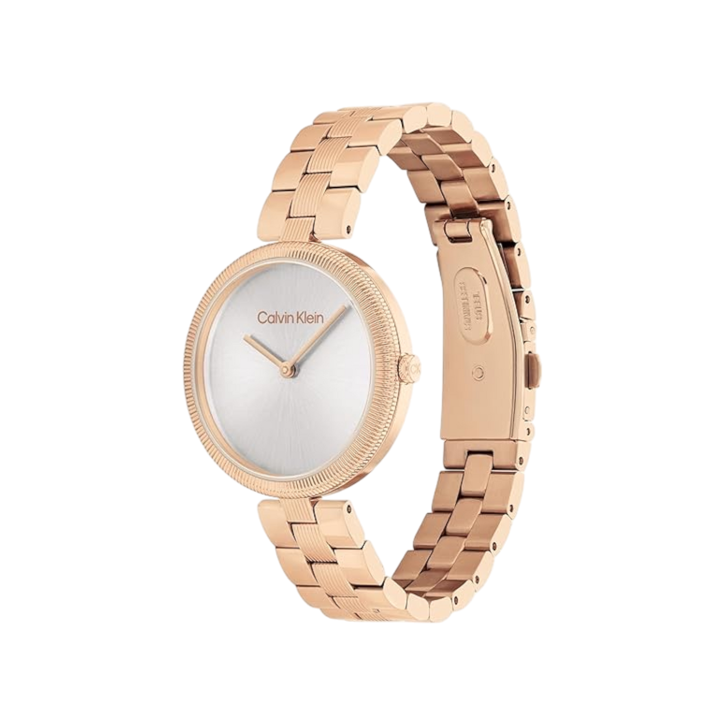 Calvin Klein Gleam Women's Silver Dial & Rose Gold Bracelet Strap Watch 32mm
