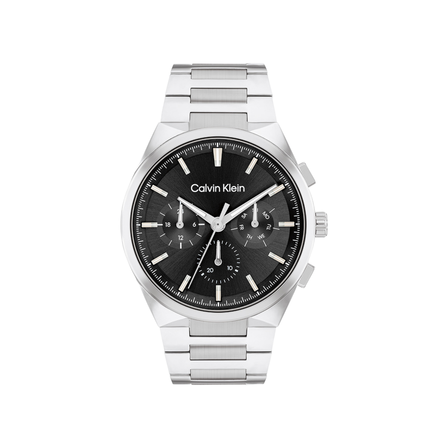 Calvin Klein Distinguish Men's Black Dial & Silver Bracelet Strap Watch 44mm