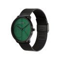 Calvin Klein Iconic Unisex Green Dial & Black Mesh Strap Watch 40mm