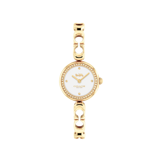Coach Gracie Women's White Dial & Gold Bracelet Strap Watch 23mm