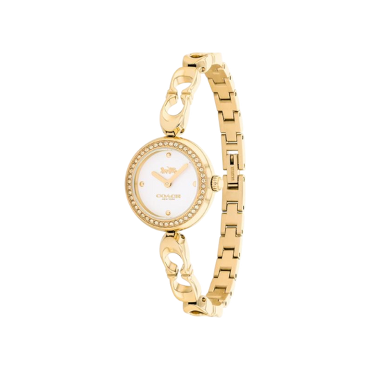 Coach Gracie Women's White Dial & Gold Bracelet Strap Watch 23mm