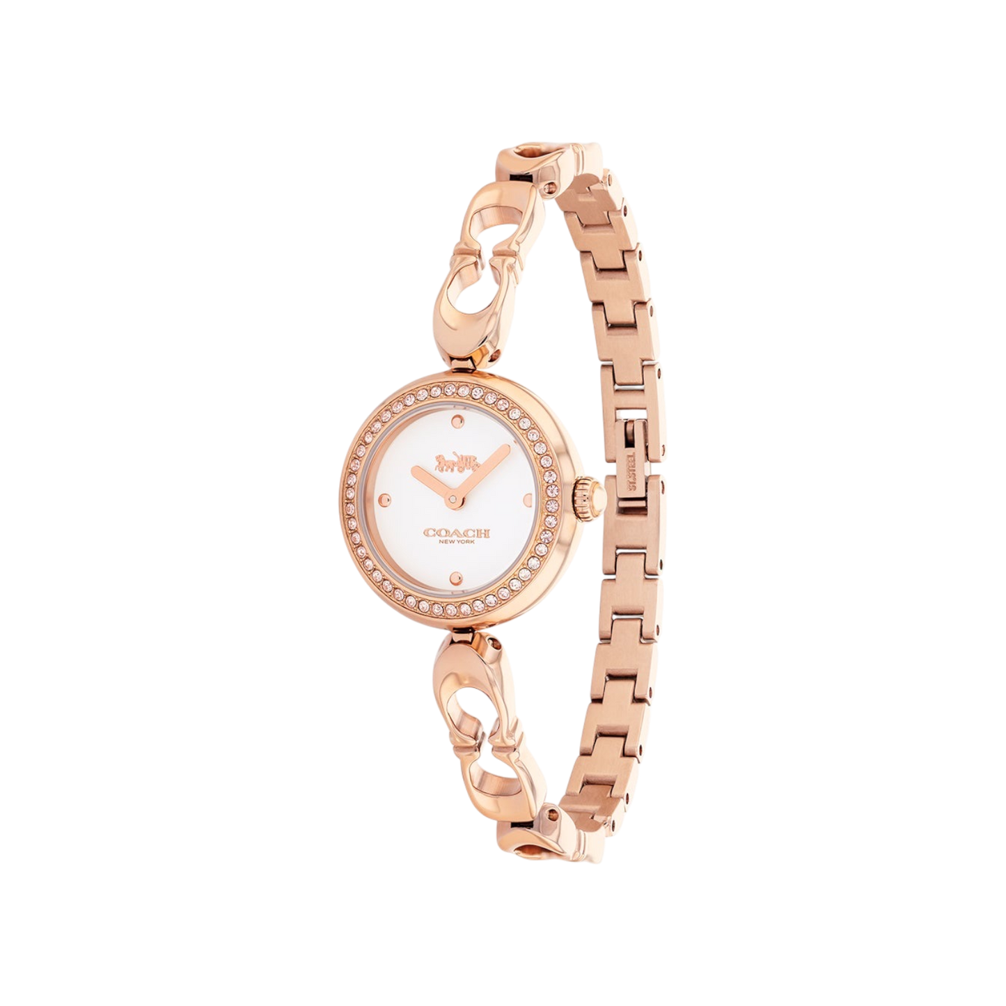 Coach Gracie Women's White Dial & Rose Gold Bracelet Strap Watch 23mm