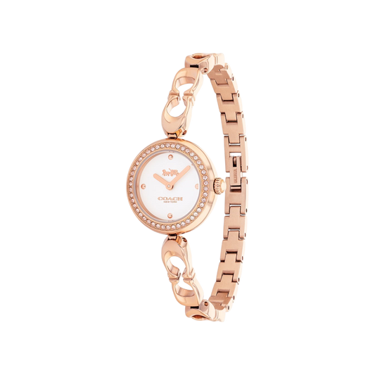 Coach Gracie Women's White Dial & Rose Gold Bracelet Strap Watch 23mm