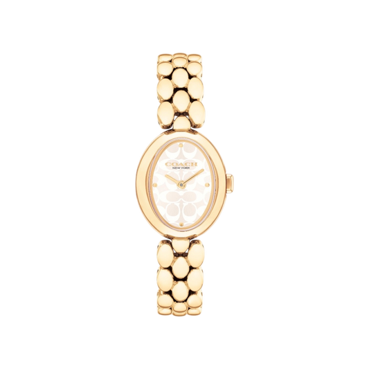 Coach Sammy Women's White Dial & Gold Bracelet Strap 22mm
