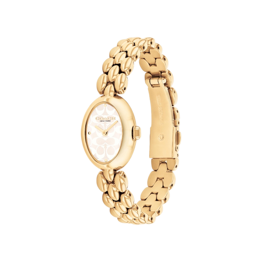Coach Sammy Women's White Dial & Gold Bracelet Strap 22mm