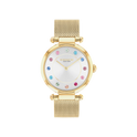 Coach Cary Women's Watch Gift Set White Dial & Gold Mesh Strap Watch 34mm with Gold Bracelet