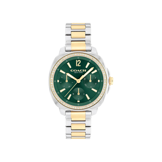 Coach Kitt Women's Green Dial & Two Tone Bracelet Strap Watch 34mm