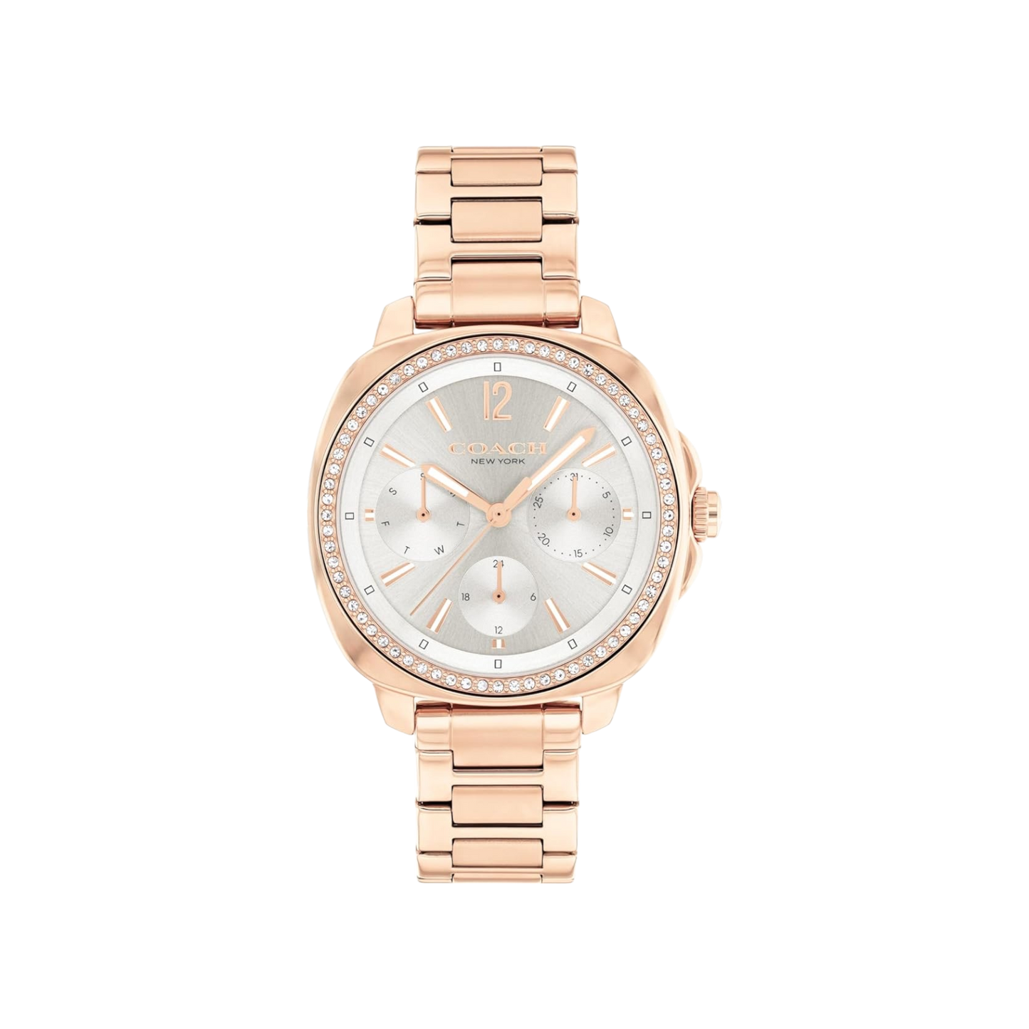 Coach Kitt Women's Silver Dial & Rose Gold Bracelet Strap Watch 34mm
