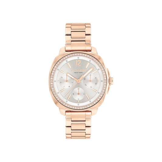 Coach Kitt Women's Silver Dial & Rose Gold Bracelet Strap Watch 34mm