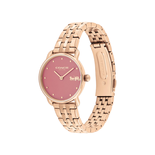 Coach Elliot Women's Pink Dial & Rose Gold Bracelet Strap Watch 28mm