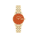 Coach Elliot Women's Red Dial & Gold Bracelet Strap Watch 28mm
