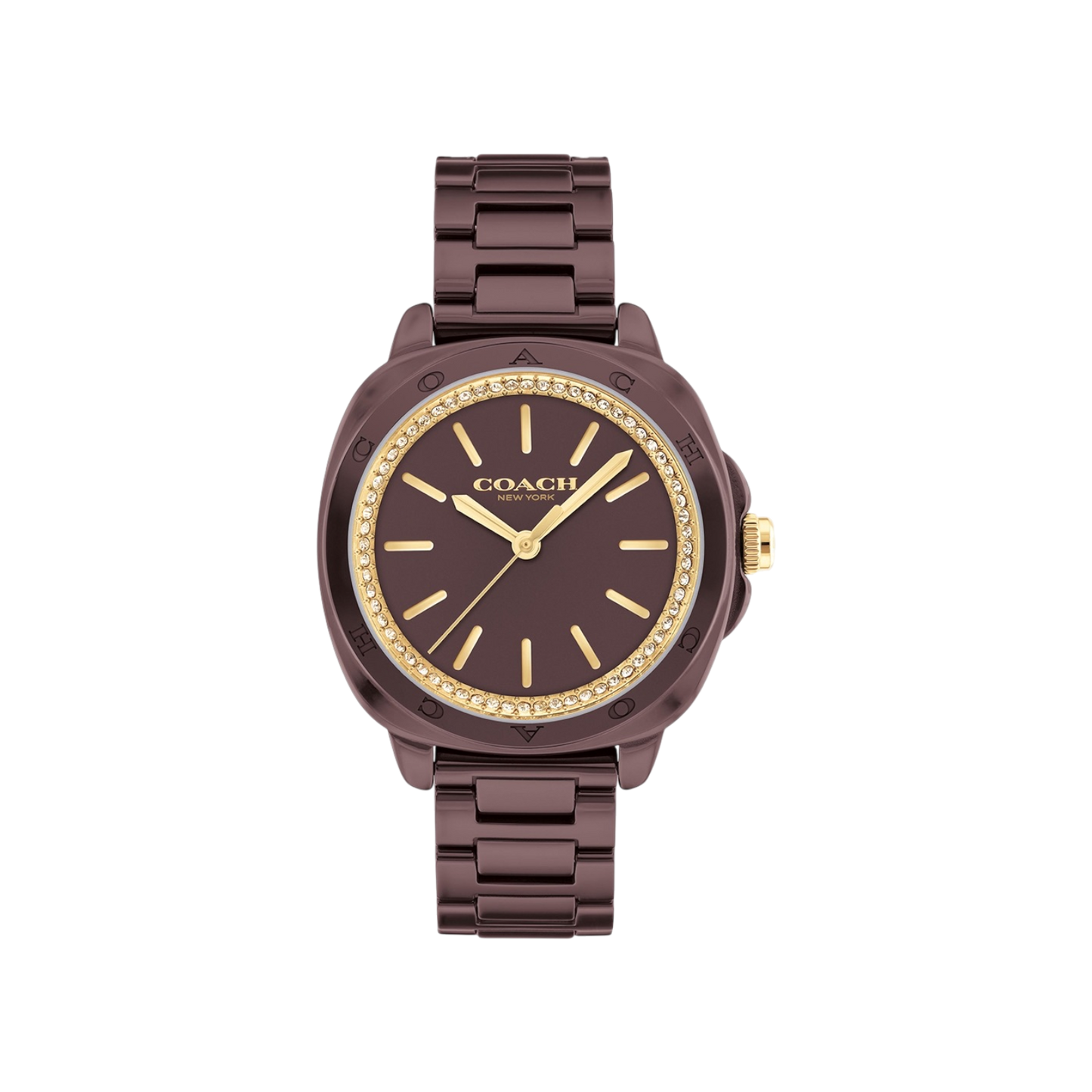 Coach Kitt Women's Burgundy Ceremic Bracelet Strap Watch 34mm