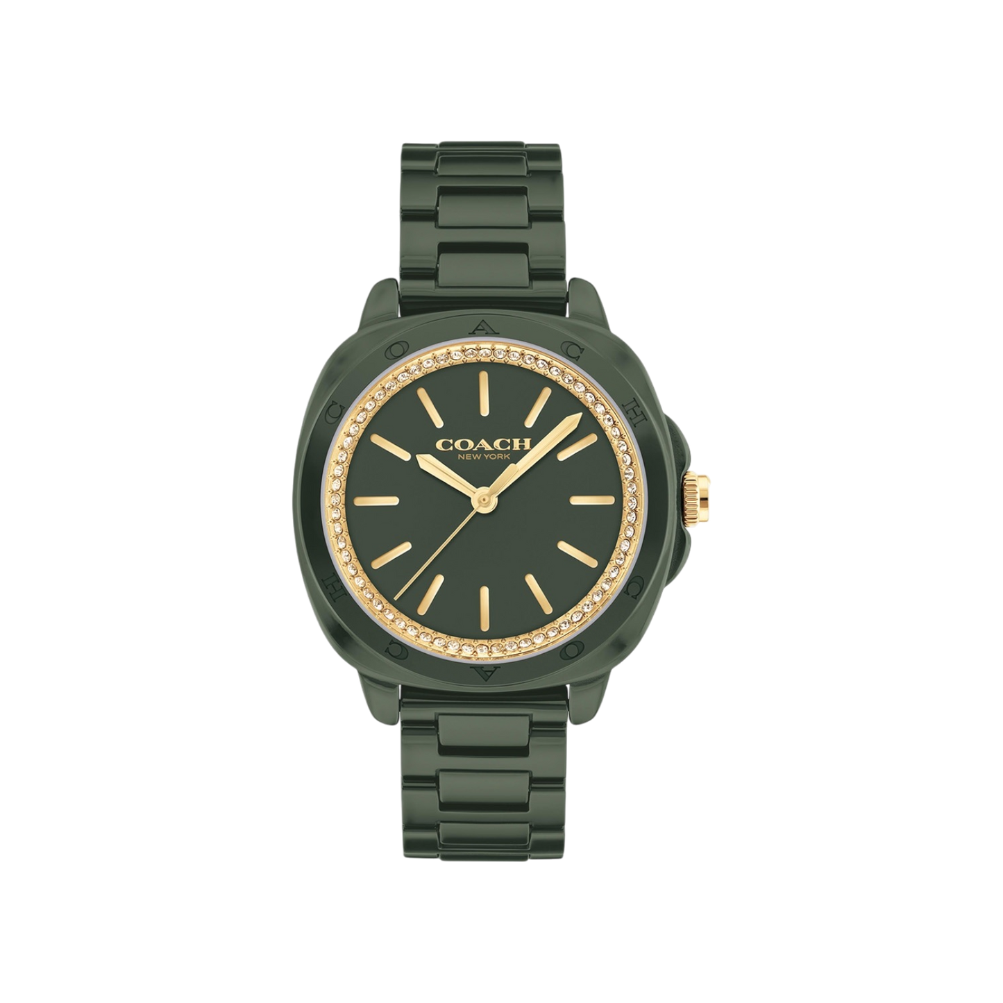 Coach Kitt Women's Green Ceremic Bracelet Strap Watch 34mm