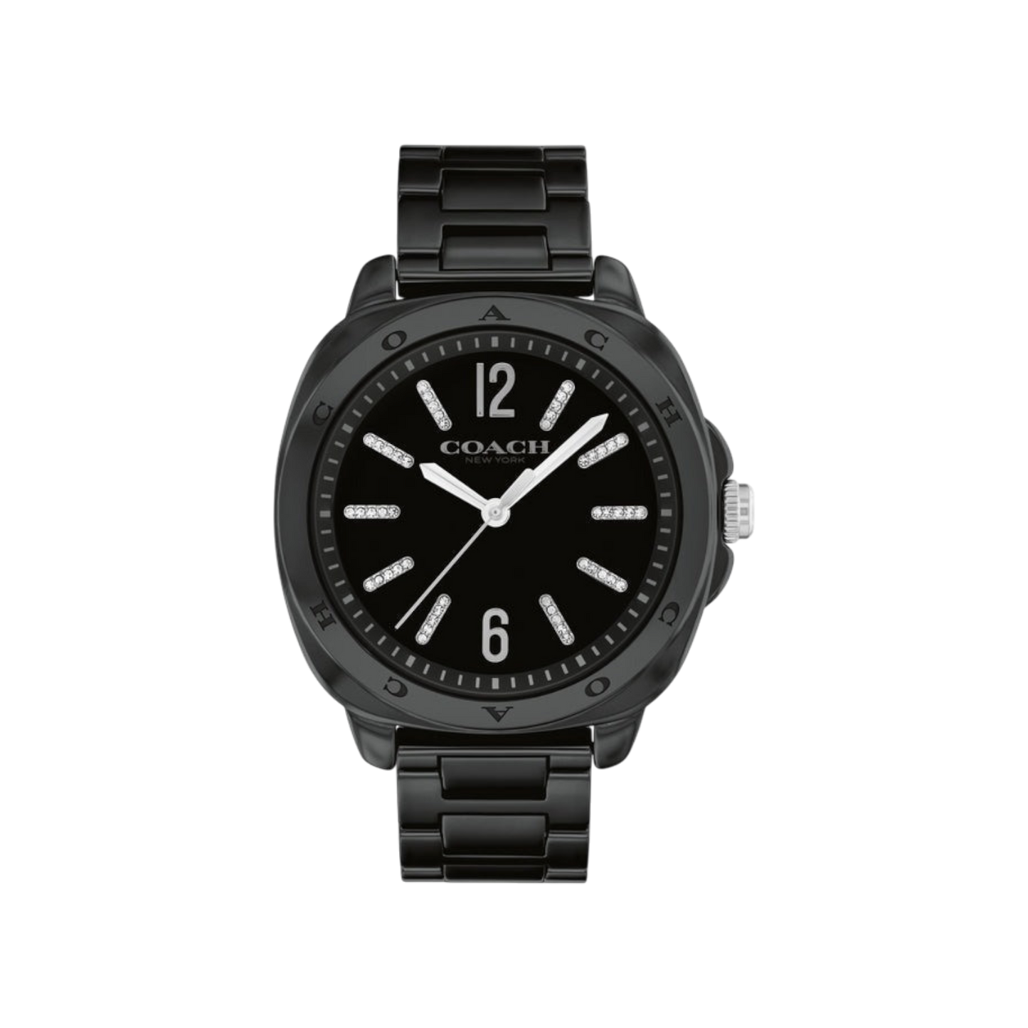 Coach Kitt Crystal Women's Black Ceremic Bracelet Strap Watch 38mm