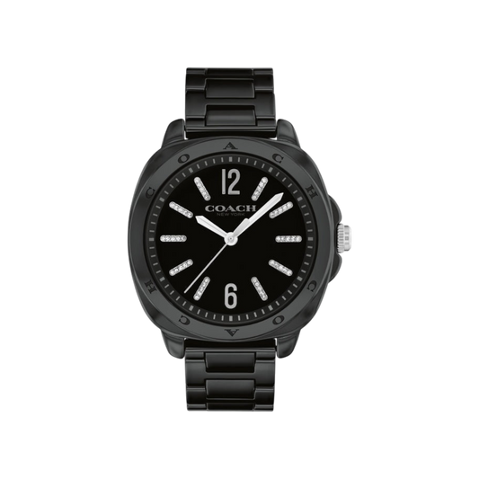 Coach Kitt Crystal Women's Black Ceremic Bracelet Strap Watch 38mm