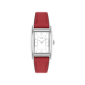 Coach Reese Women's White Dial with Silver Case & Red Leather Strap Watch 24mmx35mm