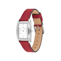 Coach Reese Women's White Dial with Silver Case & Red Leather Strap Watch 24mmx35mm
