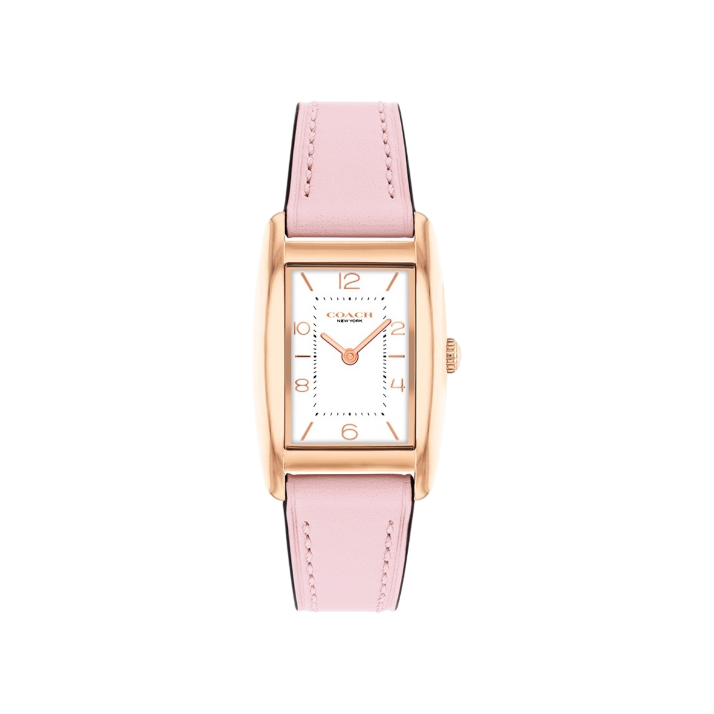 Coach Reese Women's White Dial with Rose Gold Case & Pink Leather Strap Watch 24mmx35mm