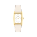 Coach Reese Women's White Dial with Gold Case & Chalk Leather Strap Watch 24mmx35mm