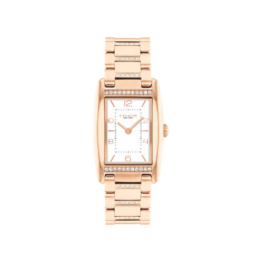 Coach Reese Women's White Dial & Rose Gold Bracelet Strap Watch 24mmx35mm