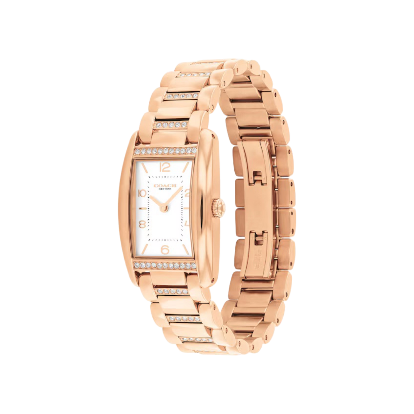 Coach Reese Women's White Dial & Rose Gold Bracelet Strap Watch 24mmx35mm