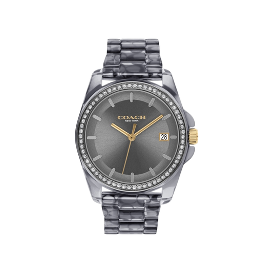 Coach Greyson Women's Grey Bracelet Strap Watch 36mm