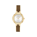 Coach Chelsea Women's Silver Dial with Gold Case & Bronze Translucent Bangle Bracelet Strap Watch 27mm