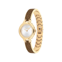 Coach Chelsea Women's Silver Dial with Gold Case & Bronze Translucent Bangle Bracelet Strap Watch 27mm